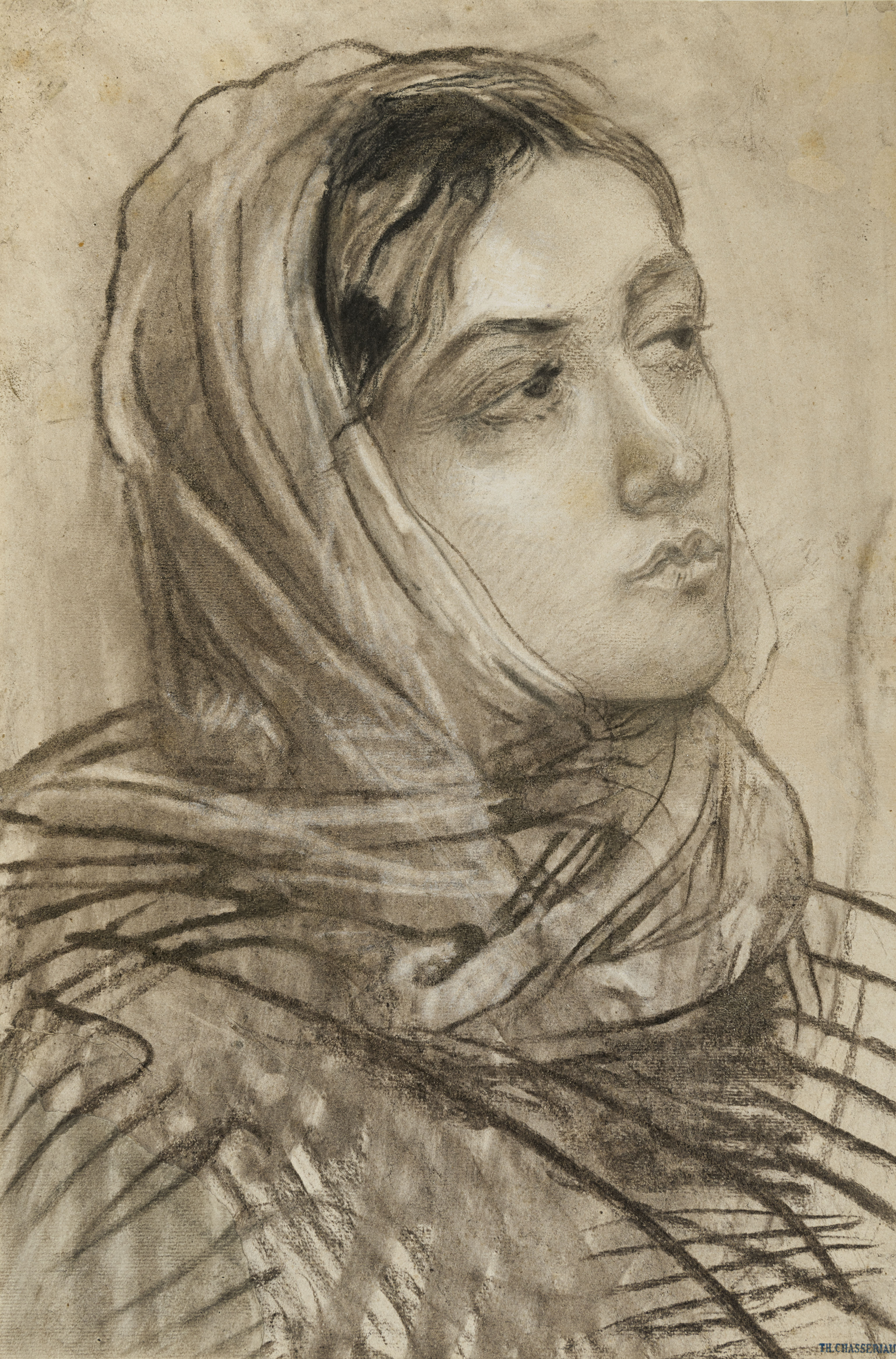 Portrait of a Woman in a Head Scarf